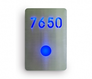 Floating Clear Horizontal LED Sign And Doorbell